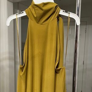 Zara Olive green Backless Dress